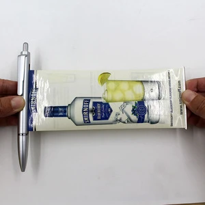 Flyer Advertising Pen With Customized Logo Pull Out Banner Pen