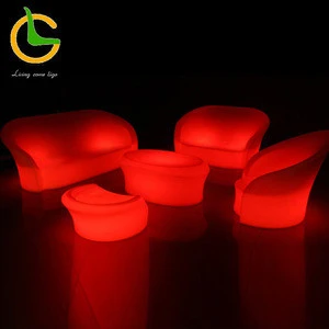 Foshan modern high quality waterproof glowing night club led illuminated bar furniture set