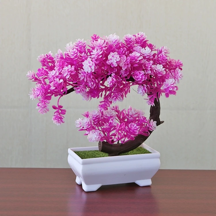 Furniture imitation plastic potted plant artificial flower small bonsai design ornament