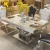 Import Furniture living room metal tables marble dinning table set dining table with 6 chairs DT005 from China