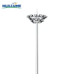 Galvanized 15m flood light high mast pole