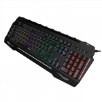 Gaming Keyboard Gaming-Tasta Rubber Dome Backlit Keytop Structure, RGB Macro Function MIC Music Equaliser LED Gaming keyboard