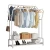 Import Garment Rack Freestanding Hanger Double Rods Multi-functional Bedroom Clothing Rack Double layer  8 Hooks from China