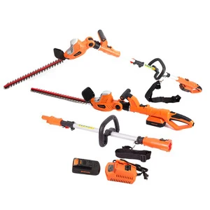 GCPHT09,GARCARE 20V Li-ion Cordless 2 in 1 Pole and Portable Hedge Trimmer with 20-Inch Laser Blade