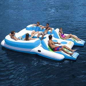 Giant 4 Person Inflatable Lake Raft Pool Float Ocean Floating Huge Water island