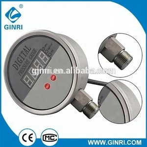 GINRI Digital Pressure Gauge -0.1-0.1Mpa Stainless Steel Vacuum Pressure Gauge For Gas Water Oil