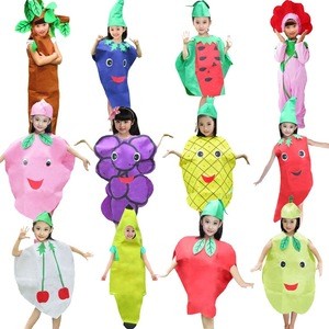 Girl Adult Children&#39;s Day Kids Halloween Party Fruit Vegetable Pumpkin Banana Tree Costume Cosplay Clothes QBC-5581