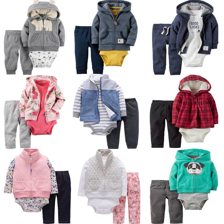 Girl Baby Rompers Coat Pants Clothes Wholesale High Quality Organic Baby Clothes Newborn