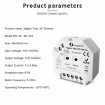 GL-SD-001 Gledopto Smart Life App Control ZigBee Dimmer EU Standard Triac AC LED Dimmer ZigBee 3.0 Tuya Dimmer Switch 100-204V