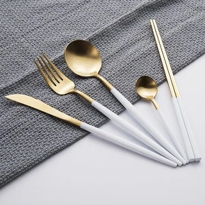 Gold Plated Cutlery Stainless Steel Flatware Set