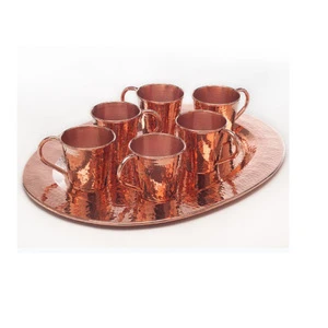 good product Sertodo Copper Oprah Set, Hand Hammered 100% Pure Copper