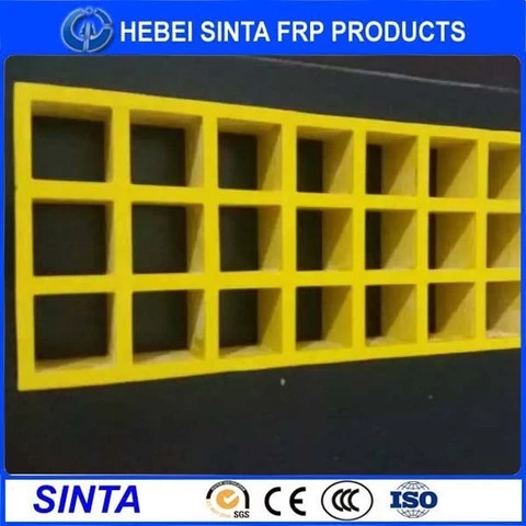 Gritted surface fiberglass reinforced plastic grating