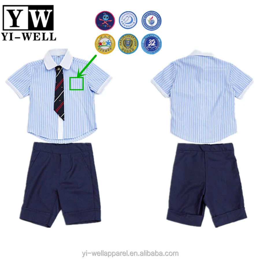 Guangzhou factory custom OEM design international school logo badge kindergarten uniform