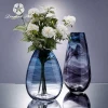 handblown wholesale blue cheap colored glass vases for home decoration