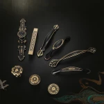 Handle Antique Zinc Alloy Wardrobe Gold Metal Retro Interior Pull Set And Drawer Brass Furniture Kitchen Cabinet Knob Handles