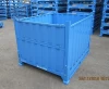 Heavy duty steel storage crate for warehouse rack