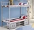 Heavy steel metal hostel dormitory bunk bed with wardrobes and stairs
