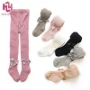 HeHe Best Selling Cotton Material Breathable Girls Pantyhose Stockings Kids Tights Socks with Bowknot