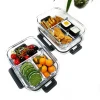 High Borosilicate Glass Food Storage Container (Microwave, Oven, Fridge, Freezer, Dishwasher Safe)