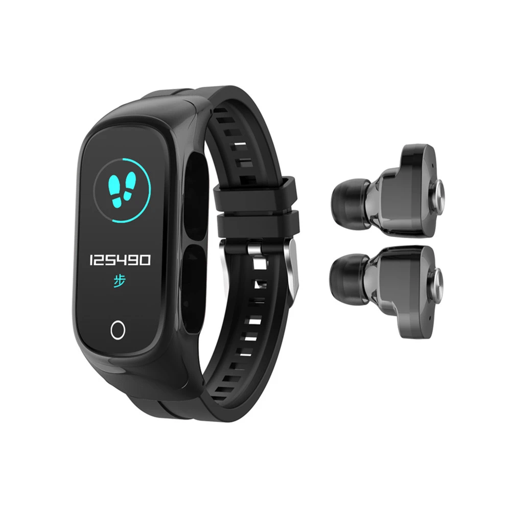 High End Smart Band Heart Rate Smart Wrist Watch Wrist Watch Blood Pressure Monitor Fitness wireless Android IOS with earphones