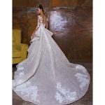 High-Low Hochzeitkleid Sweetheart Bride Party Dresses Western Lace Mermaid Wedding Dress With Detachable Train Wedding Gowns