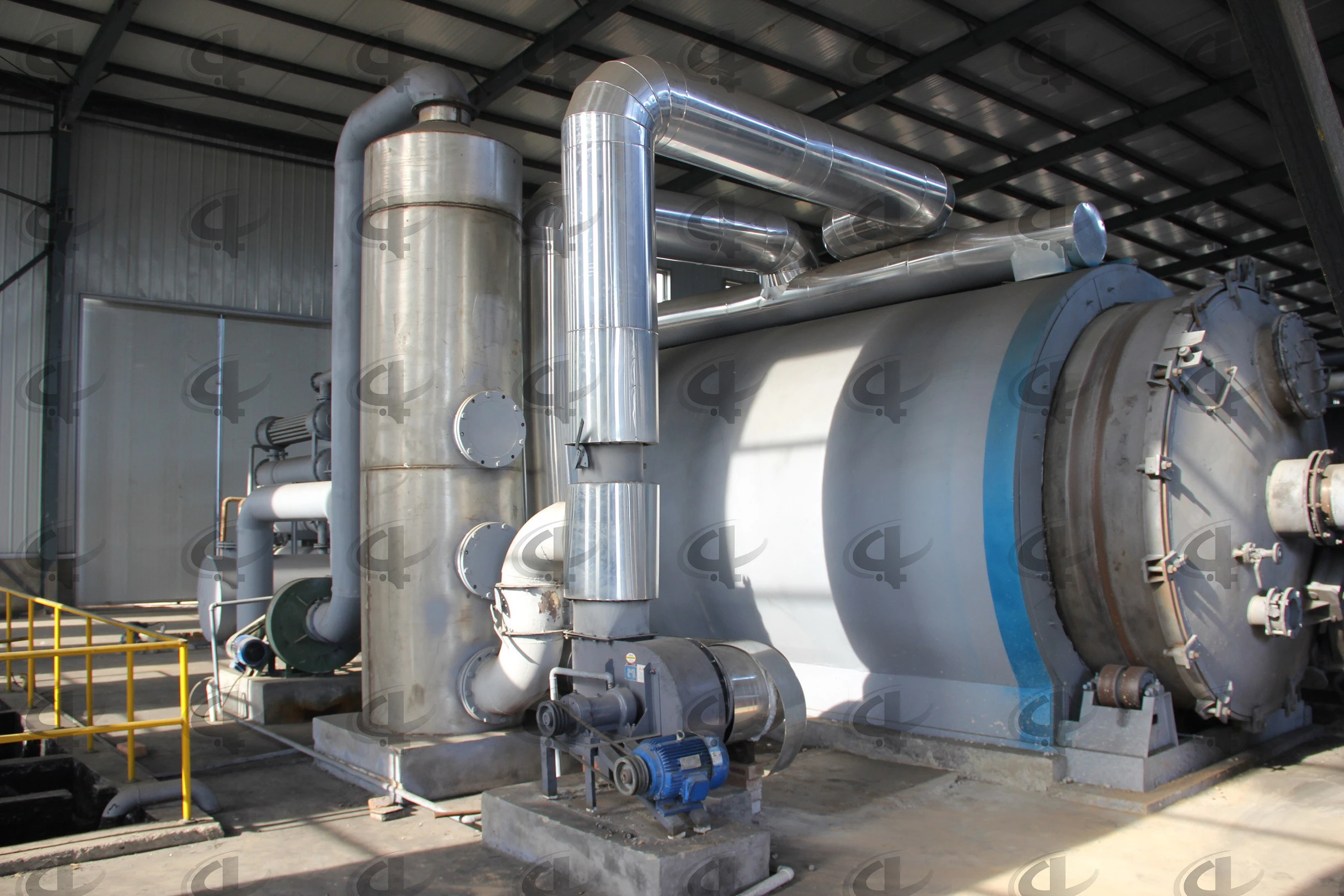 High profit and low investment waste rubber recycling pyrolysis plant