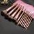 Import high quality 12 pcs wood handle vegan makeup brush beauty cosmetics with soft synthetic hair from China
