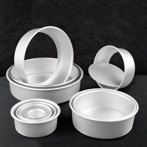 High Quality 4"5"6"7"8"9"10"11"12" Aluminum Alloy Nonstick Round Cake Pan Baking Mould Moon Cake Moulds bakeware cale tool