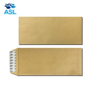 High Quality Cheap Price Custom Size Printing 9*4 inches Blank Self Seal Kraft Paper Postal Mailing Brow Envelope Bag