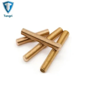 High Quality China Wholesale Stud Bolts Threaded Rods Yellow-Zinc Plated ASTM A193-B7 DIN975 Brass Rods Suitable for High Machining Operations
