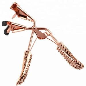 High Quality Cosmetic Eye Beauty Tools Handle Professional Stainless Steel Private Label Rose Gold Eyelash Curler