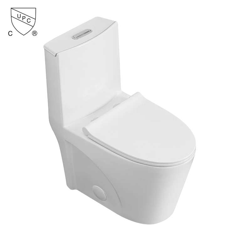 High quality CUPC american standard floor mounted sanitary ware siphonic ceramic bathroom toilet commode one piece UPC wc toilet