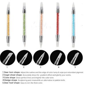 High Quality Custom Two Sides Art Nail Tools Uv Gel Acrylic Nail Brush Sets For Nail Painting