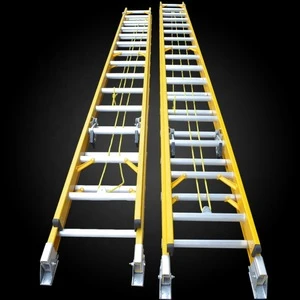 High Quality Extended insulation ladder fiberglass extension ladder 12m extension ladder