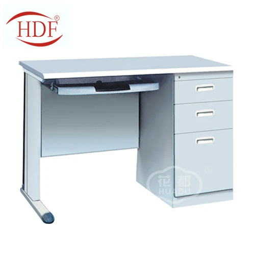 High quality knocked down structure metal computer desk office furniture with drawers