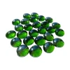 High Quality Low Price 17-19MM Green Flat Marbles Decorative Glass Stone Reflective Fire Glass Beads