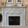 High Quality Modern interior decoration hand carved nature  china marble fireplace mantel
