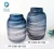 Import High quality navy blue gradient  thick cylinder with mini bud mouth OEM frosted glass vase for home decoration from China