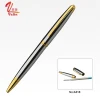 High quality sliver barrel golden accessories twist open metal ballpoint pen