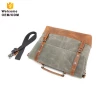High Quality Waterproof Canvas And Leather Briefcase Laptop Bag For Men