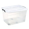 Home custom clear transparent hard plastic storage box with lids