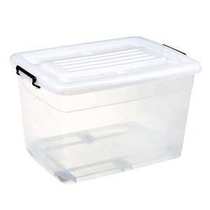 Home custom clear transparent hard plastic storage box with lids