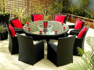 home dining set, rattan dining table and chair, design dining room set (DH-N9668)