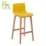 Home High Stool Bar Chair Antique Oak Wooden Leg Bar Stool Furniture