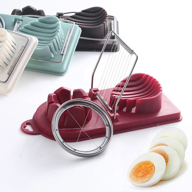 Home Kitchen Practical Tool Accessories Egg Slicer Egg Cutter Cut Wire Fruits Slicers 2 in 1 Hard-Boiled Eggs  dividers