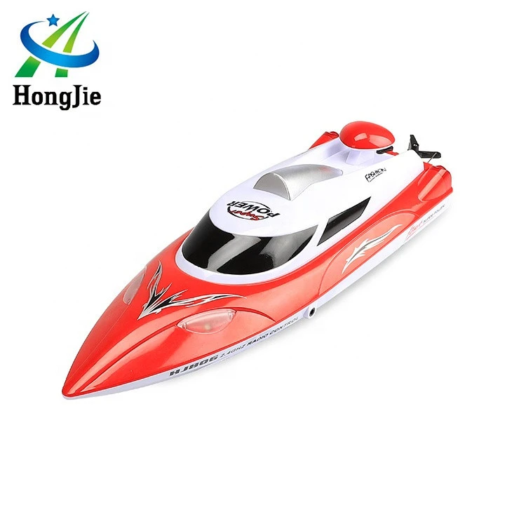 HONGXUNJIE HJ806 High Speed RC Boat 2.4GHZ Night Light High Frequency Lithium Battery RC Jet Propeller Boat Toy