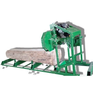 Horizontal Band Saw Mills Portable Wood Cutting Saw mill Machine with Petrol or Diesel Engine