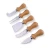 Import Hot sale 5 piece cheese spreader knife set with acacia round wooden handle from China