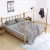 Import Hot sale bedroom furniture modern solid wood bed white oak creative wooden bed from China