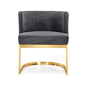 Hot sale Living Room Velvet Club Chair, Gray